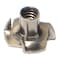 Midwest Fastener T-Nut, 4 Prongs, 1/4"-20, 18-8 Stainless Steel, 7/16 in Barrel Ht, 10 PK 68484 - alternate 1